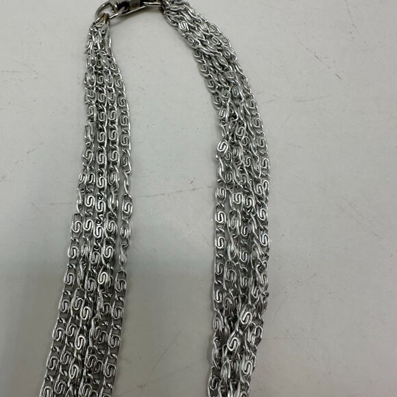 Vintage Silver Multi-Strand Celebrity Necklace - Picture 3 of 5
